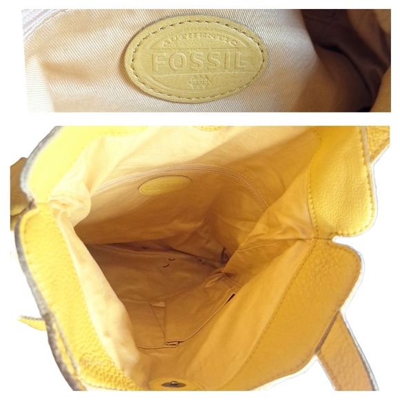 Vintage Y2K Fossil Leather Convertible Erin Foldover Crossbody Bag - Picture 10 of 11